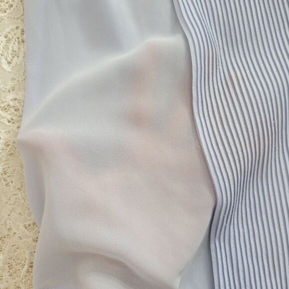 H&M Flutter Sleeve Blouse Ice Blue 10 - Picture 6 of 7